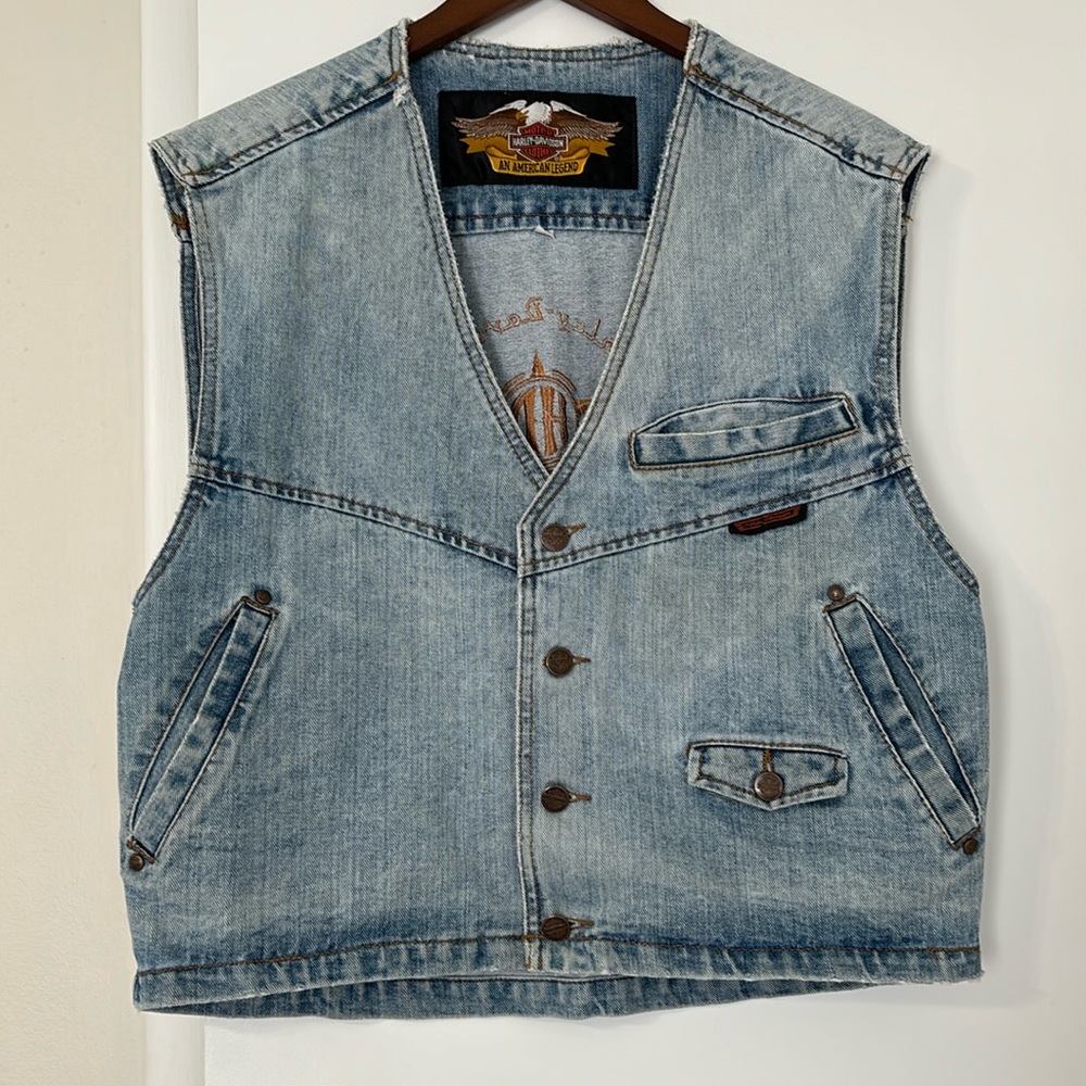 Vintage Harley-Davidson Denim Vest